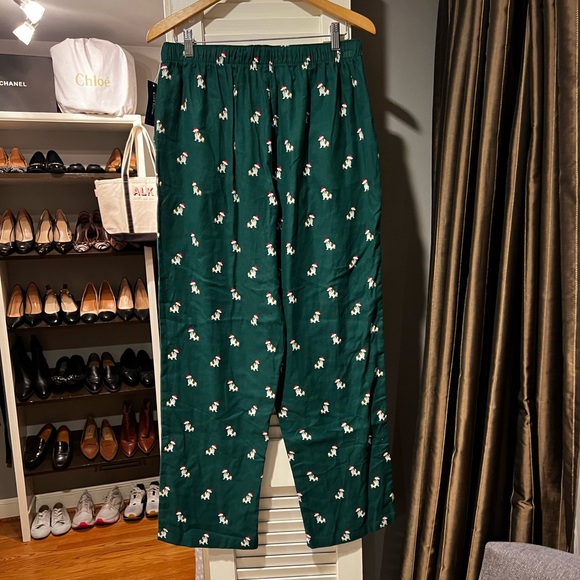 NWT Men’s Flannel Santa Bulldog PJ Pants - Picture 2 of 5